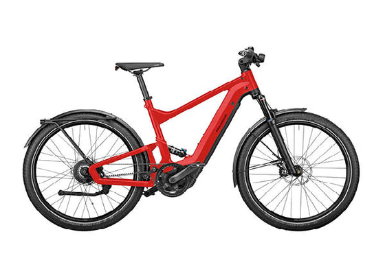 Riese & Muller Delite GT Rohloff E-Bike - Chili with urban pannier rack